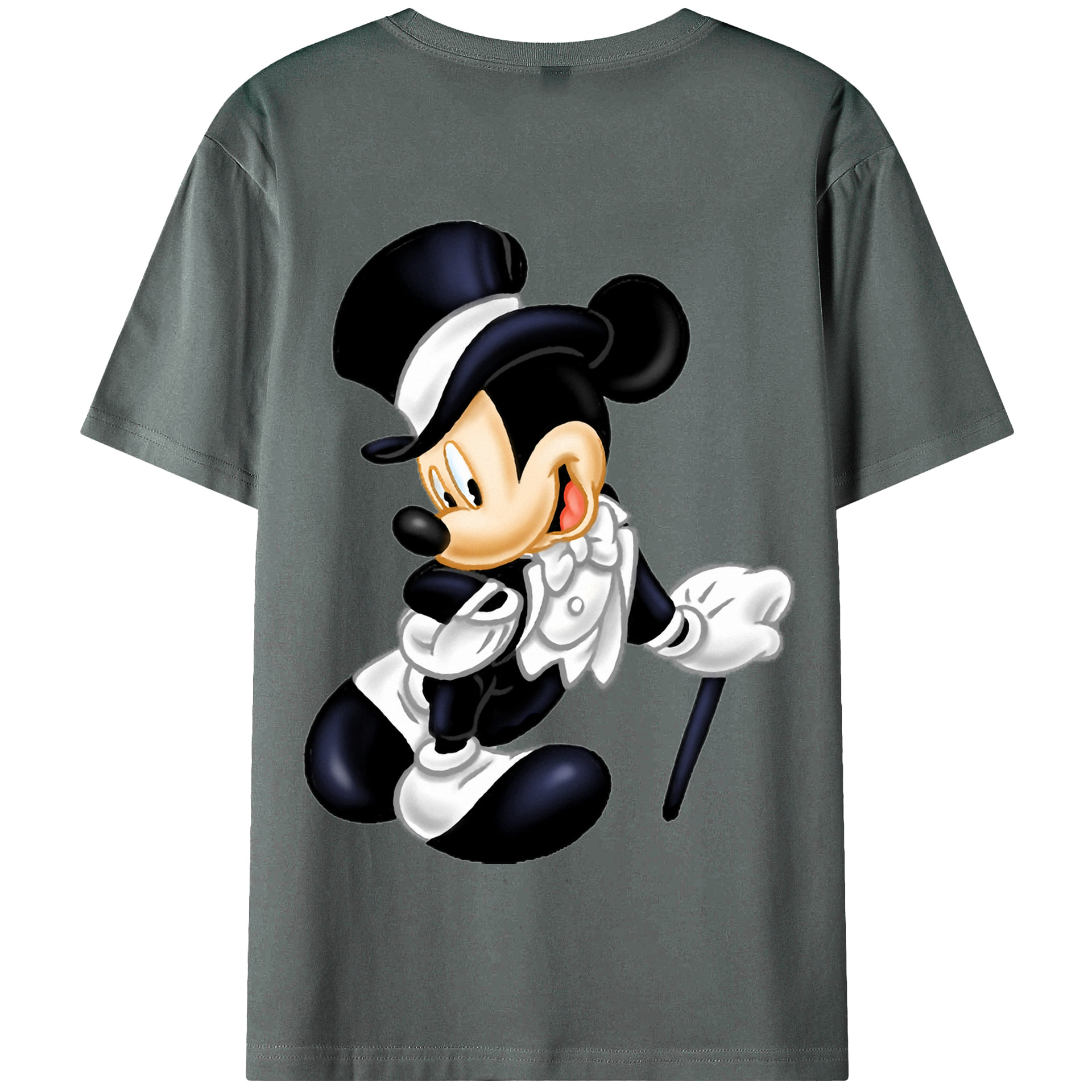 （画像用） ミッキーマウス Mickey Mouse 綿100％半袖Tシャツ（背面プリント）